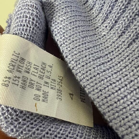 Vintage Mita Skirt Set Sweater Cardigan 4P Purple Knit Matching 2 Piece 80s Midi - Picture 9 of 10